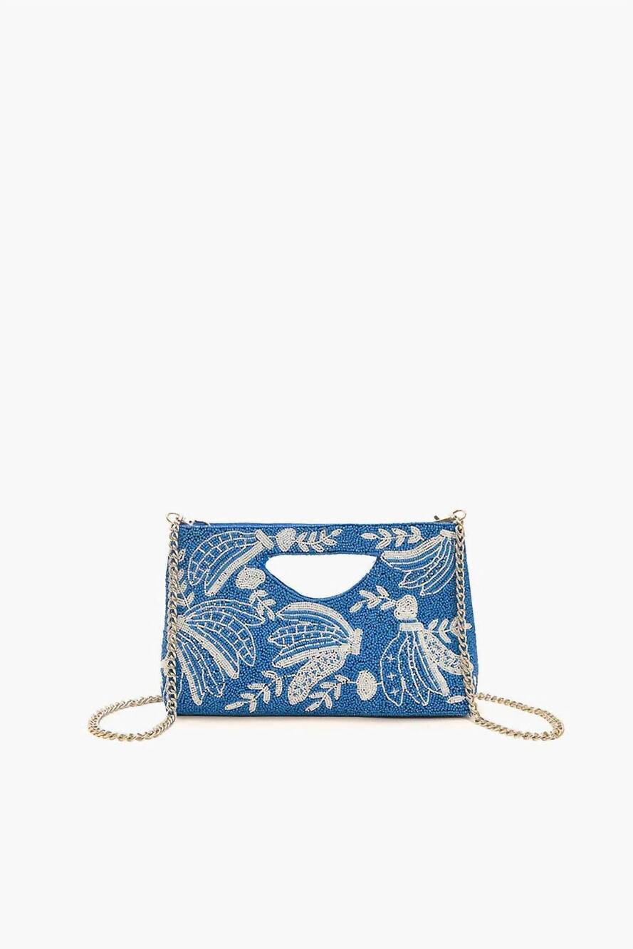 NEW AMERICA & BEYOND women's nana beaded handbag in blue